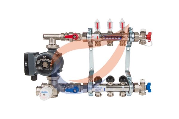 3-circuit manifold with pump & mixer