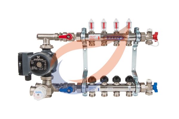 4-circuit manifold with pump & mixer