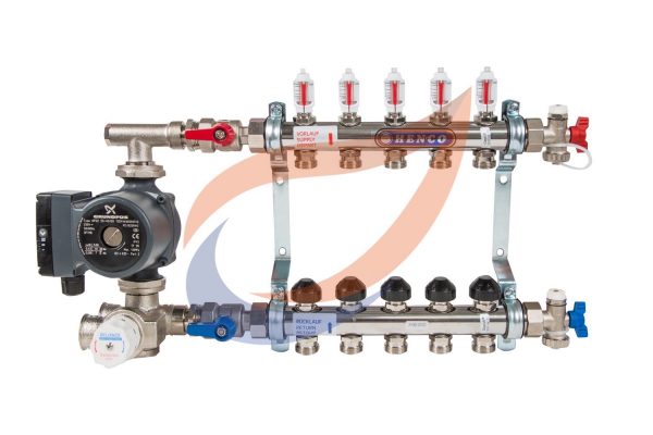 5-circuit manifold with pump & mixer