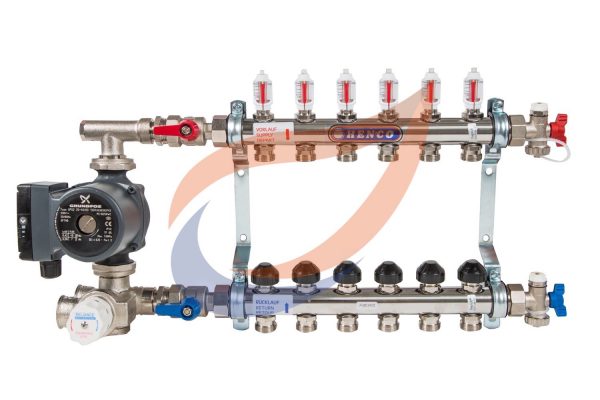 6-circuit manifold with pump & mixer