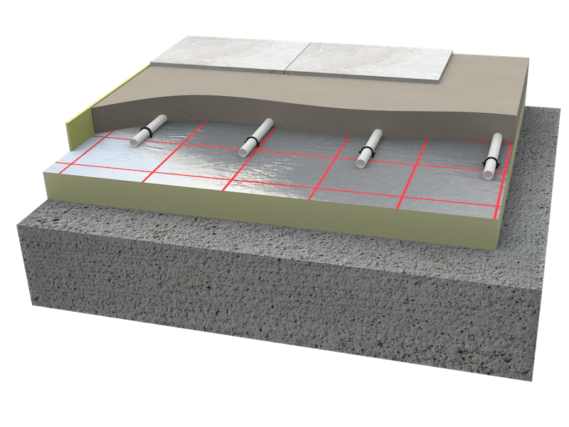 Floor Construction Underfloor Heating, How To Lay Underfloor Heating On Concrete